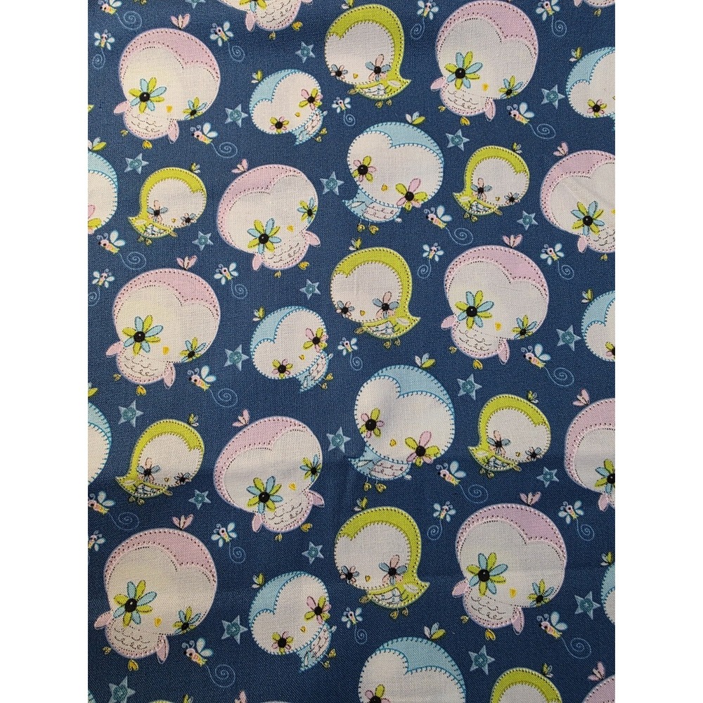 DREAM A LITTLE DREAM HEATHER ROSAS CAMELOT FABRIC WHIMSICAL  OWLES 1 1/4 YD F26
